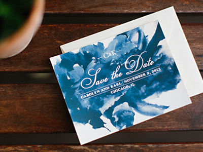 Save the Date Card stationery watercolor wedding