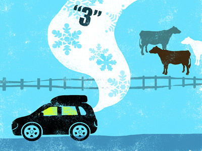 Counting Blessings car counting cows games road trip snow