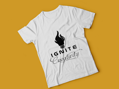 Ignite creativity ignite justcreatives mockup tshirt