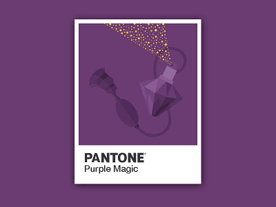 PANTONE OBJECTS – Purple Magic icons illustration magic pantone pantone color chips perfume purple