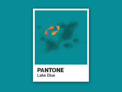 PANTONE OBJECTS – Lakeblue icons illustration koi koi pond pantone pantone color chips