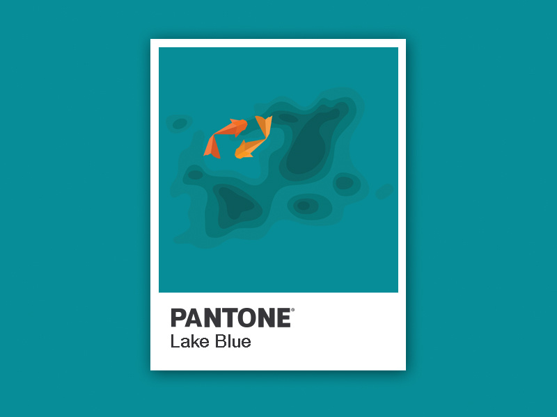 Pantone Objects Lakeblue By Hiral Patel Dribbble Pantone Objects Lakeblue Koi Pond Color Chips Ilration Icons