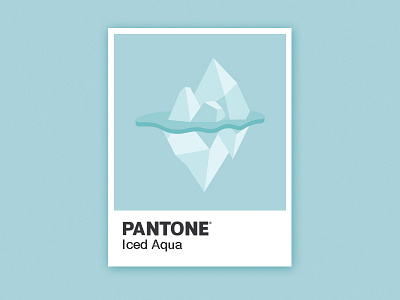 PANTONE OBJECTS – Iced Aqua iceberg icons illustration pantone pantone color chips