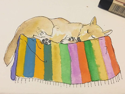 dog Illustration design dog freehand sketching illustration life