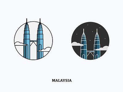 KLCC logos building flat icon klcc logos malaysia simple tower vector