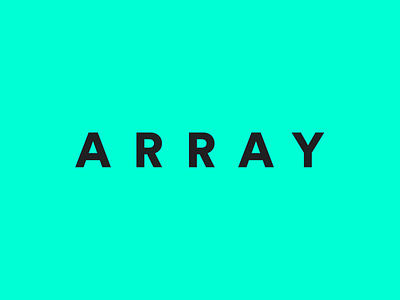 ARRAY Logo ar augmented reality branding branding agency branding design clean gray green logo simple slate tracking visual identity wordmark
