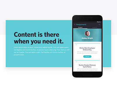 Content Feature - Marketing Website