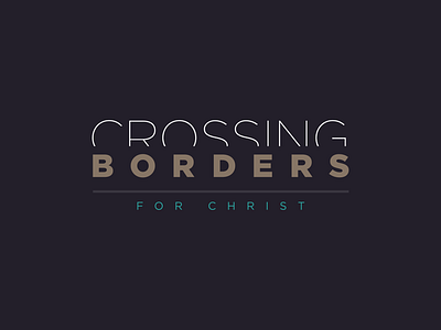 Crossing Borders borders church cross logo ministry