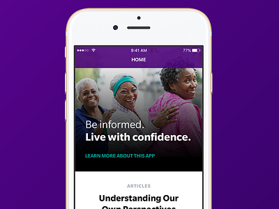 Healthcare Disparity App app healthcare ios iphone ladies mobile photo purple ui ux