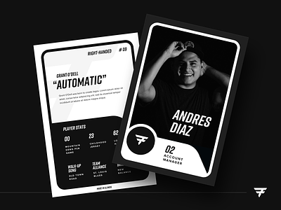 Player Cards baseball card black branding cards culture forte identity internal project player card sporting sports sports branding sports design sports marketing stats white