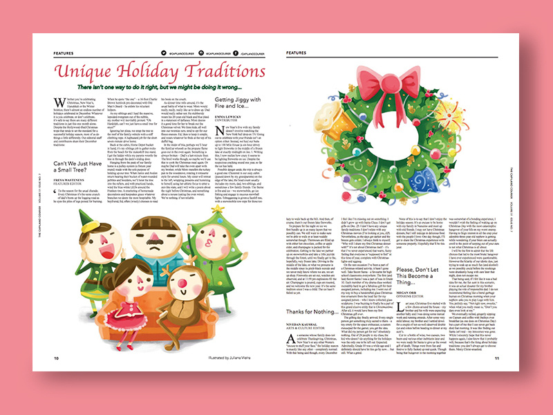 Holiday Tradition Spots family gathering family celebration spot illustration dressing up gathering wreath holiday traditions holiday christmas digital art painting editorial digital photoshop art illustration