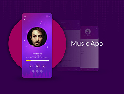 Music Application Template app appdesign application design ui uidesign uiux ux