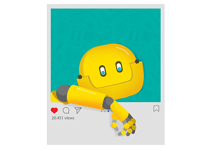 social media design character character design graphic design mascot mascot design robot robot character robot mascot social media social media design