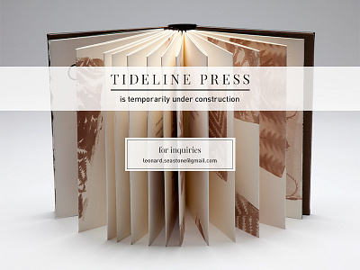 Tideline Press interim page responsive web design website