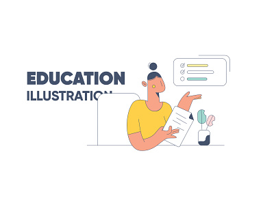 Education Illustration 3d artwork character character design design digital digitalart dribbble flat flatdesign graphic design illustration illustration art logo photoshop procreate ui