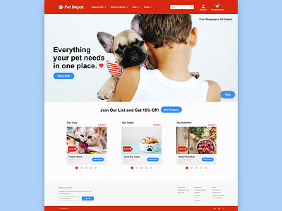 Pet Supply Website Design