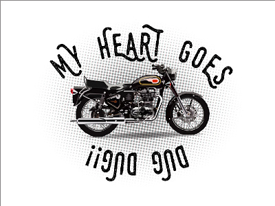 My heart goes DugDug! bike bullet motorcycle no curves polygon royal enfield straight