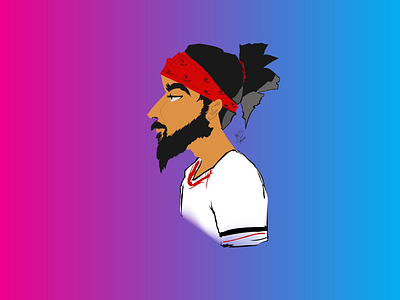 Jusreign portrait illustration.