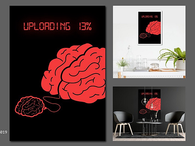 DATA abttact amazing art brain cincept cool data hot mind motivation poster red take upload vector