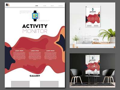 ACTIVITY abstract art experience fitness game interface poster ui user experience ux web design website website ui