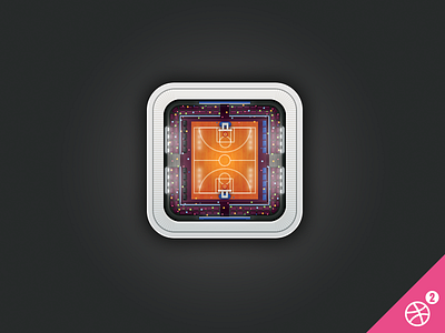 Basket stadium icon