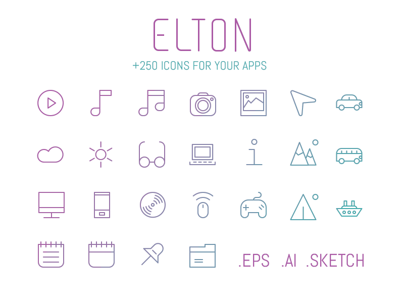 Elton icon set
