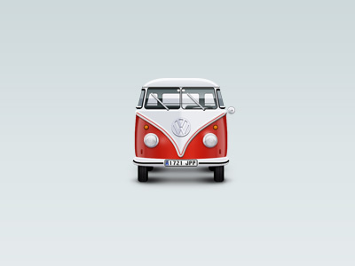The Van car icon illustration van volkswagen vw