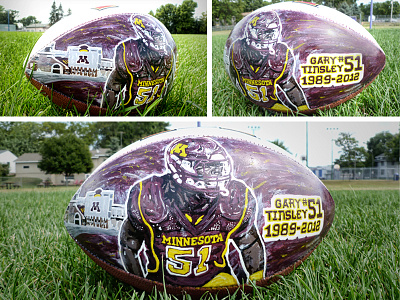 GT51 Commemorative Football football gophers gt51 painted