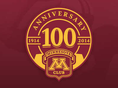 "M" Club 100 Year Anniversary anniversary gophers logo m minnesota sports