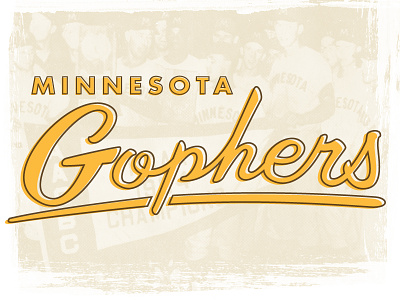 Gophers Script baseball gophers lettering minnesota script sports