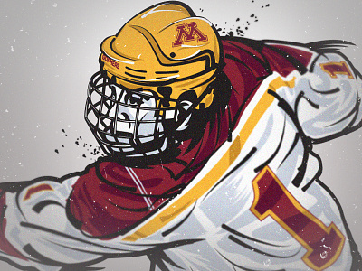 Minnesota Gopher Hockey Illustrations golden gopher hockey illustration minnesota sports