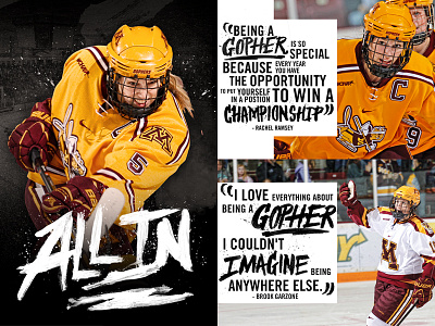 Gopher Women's Hockey Lettering 