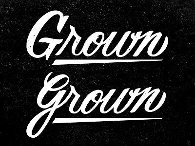 Grown farm grown hand lettering lettering logo script