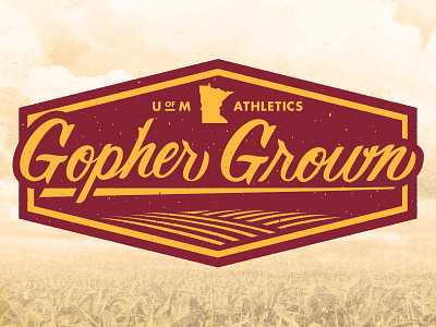 Gopher Grown farm grown hand lettering lettering logo script