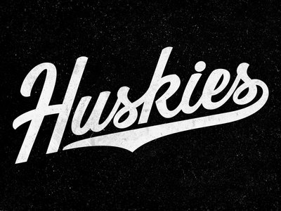 Huskies Script hand lettering lettering script sports