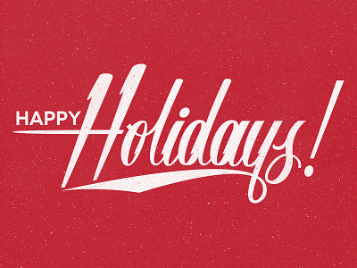 Happy Holidays card christmas happy holidays lettering script