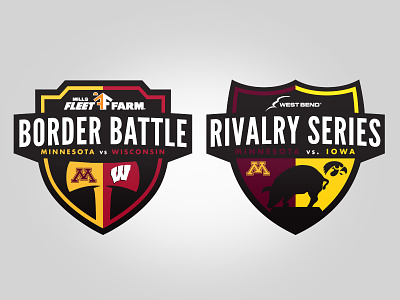 Border Battle Logos athletics badges logo minnesota rivalry sports trophy football