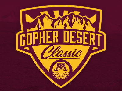 Gopher Desert Classic Logo classic desert golf gophers hand lettering lettering logo minnesota script sports