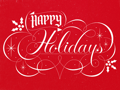 Happy Holidays card christmas happy holidays lettering script