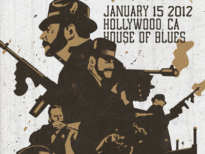 Machine Gun Blues blues gangster gig gun illustration machine poster social distortion