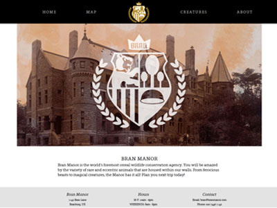 Bran Manor Website bran design web zoo