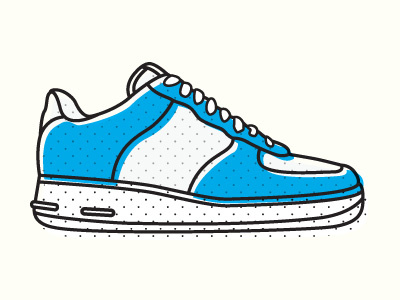 Fresh Kicks halftone illustration kicks shoes