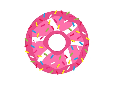 Yummy Doughnut Dribbble Sticker! donut dribbble playoff sticker mule tasty