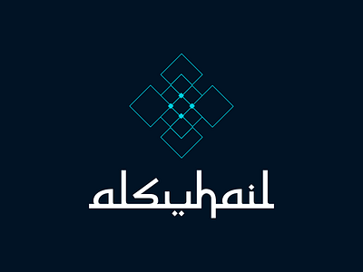 Al-Suhail arabic colours corporate brand identity cyan logo design