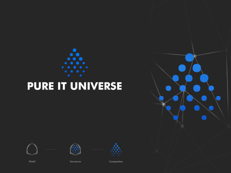 PureITUniverse.com Branding design vector palo alto networks technology exploration logo design concept cybersecurity security system security logo design