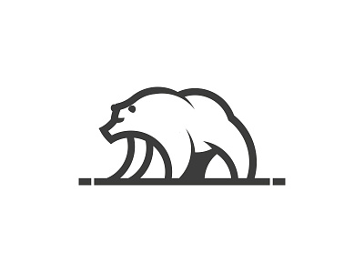 Ours Logo art bear buffalo buffle design logo monoline ours reel reelart reelstreetart