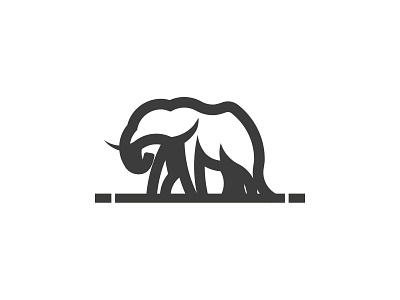 Elephant Logo art bear buffalo buffle design elephant logo monoline ours reel reelart reelstreetart