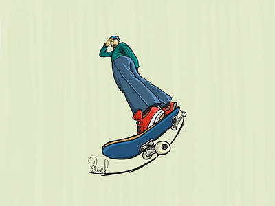 Skate riding fisheye chara character dessin draw drawing fish eye illustration reel reelart reelstreetart skate