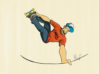 Skate riding character chara character dessin draw drawing illustration reel reelart reelstreetart riding skate