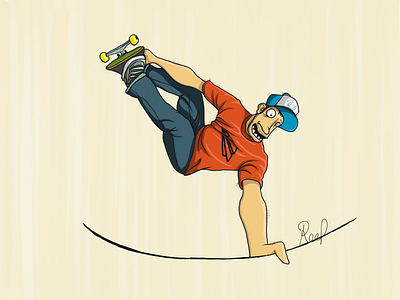 Skate riding character